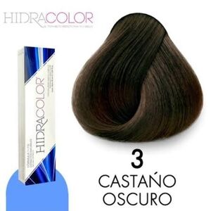 Hidracolor 3 Castaño Oscuro - Deep Dark Brown Permanent Hair Color Cream